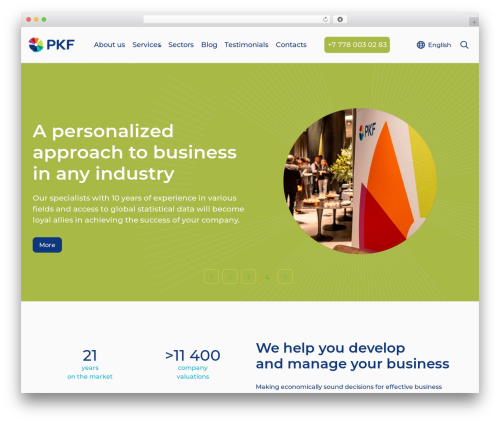 PKF business WordPress theme - pkfvp.kz