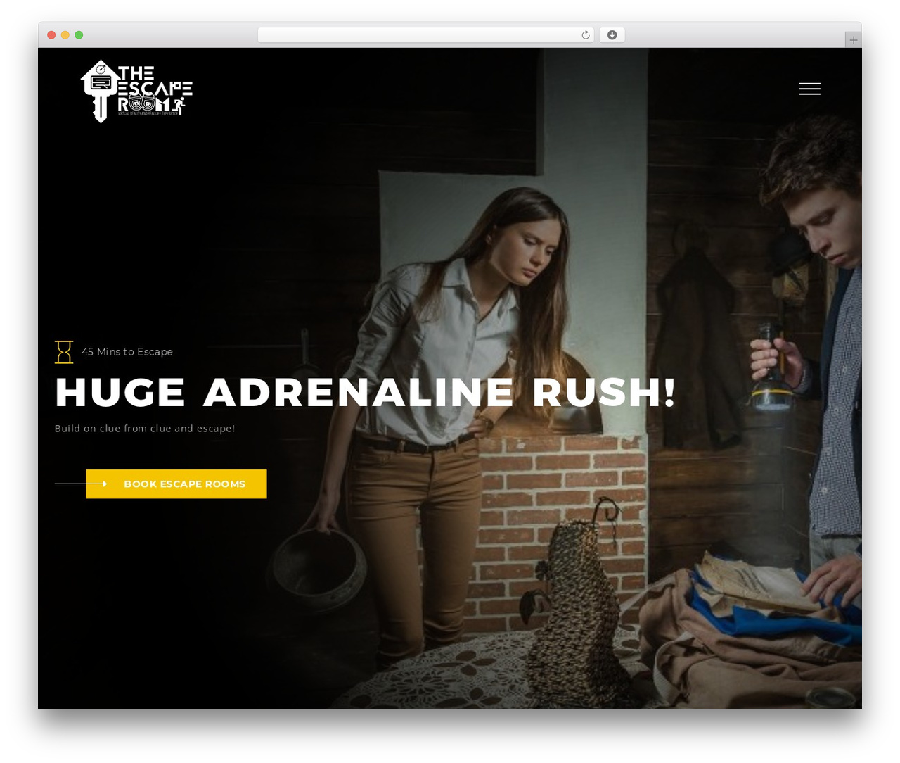 Questroom best WordPress theme - theescaperoom.in
