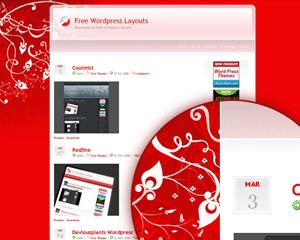 Redflowers WordPress theme by Smartertemplates.com