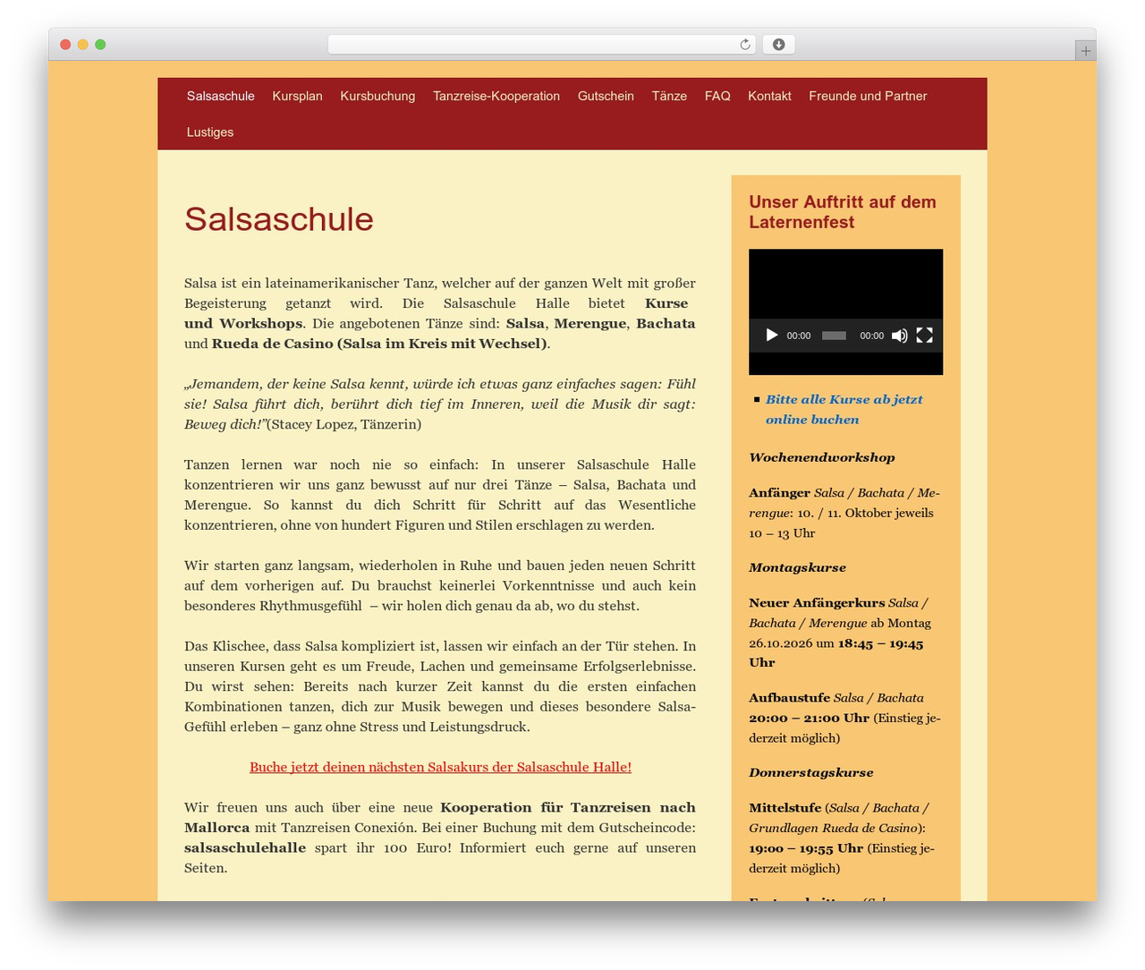 Responsive TwentyTen WordPress theme - salsaschule-halle.de