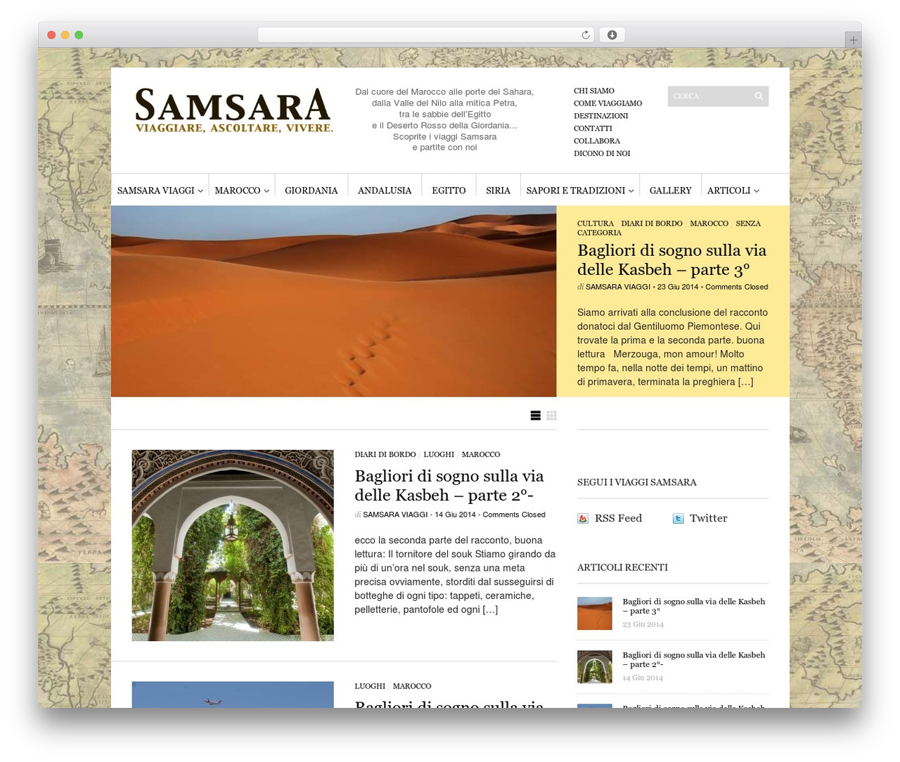 Sight WordPress theme - samsaraviaggi.it