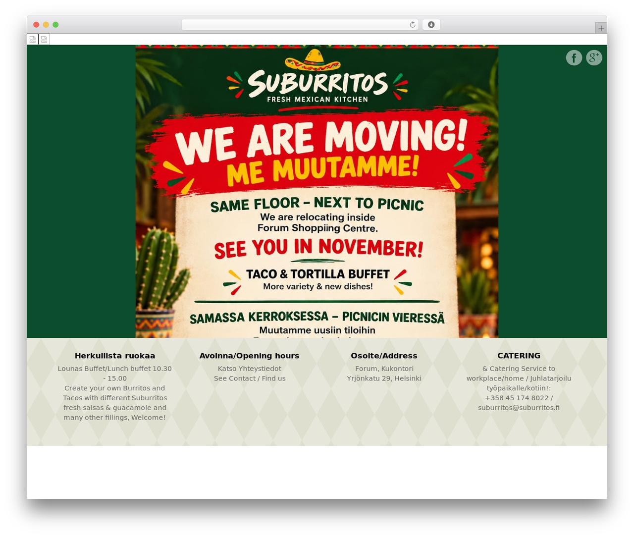Sunrise best WordPress theme - suburritos.fi