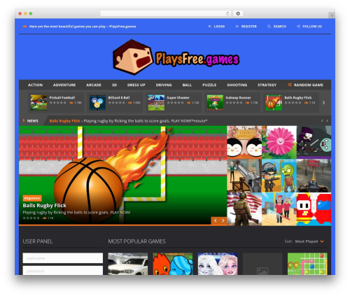 Myscorespresenter WordPress plugin - playsfree.games