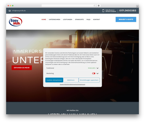 Theme WordPress Transport - easymilk.de