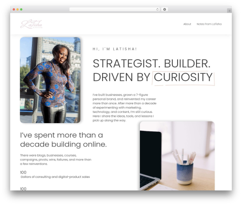 Thrive Theme Builder fitness WordPress theme - latishastyles.com