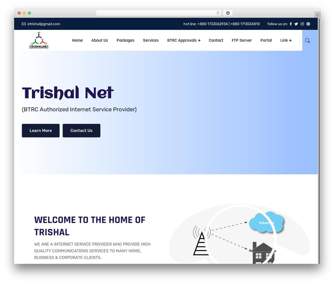 TrishalNet Custom Theme best WordPress theme - trishal.net