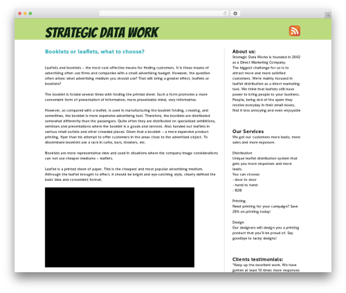 WordPress theme Grain - strategicdataworks.co.uk