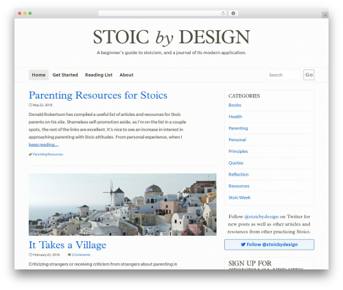 WordPress theme Stoic - stoicism.ca
