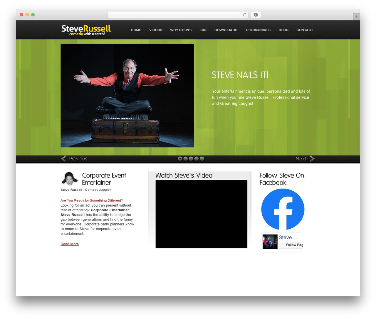 WordPress theme Creative Juice - steverusselljuggles.com
