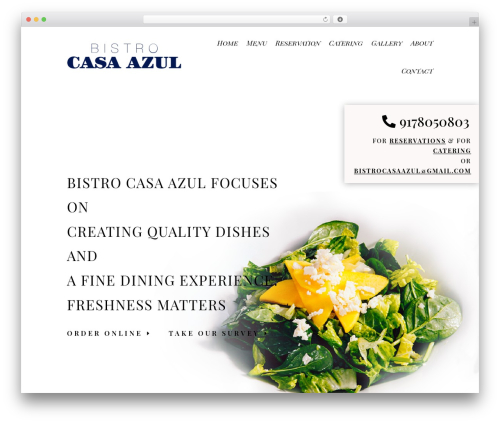 Divi restro menu WordPress plugin - bistrocasaazul.com
