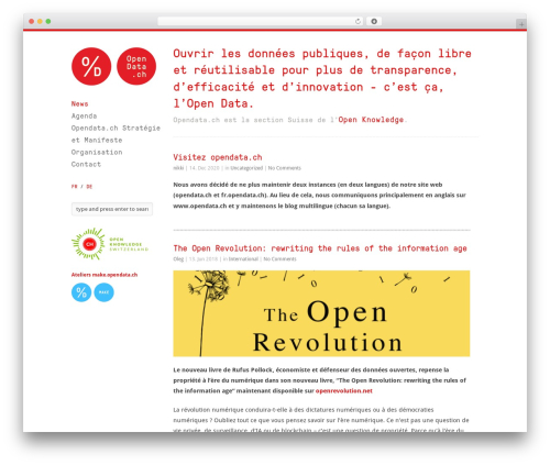 WordPress theme Infinity - fr.opendata.ch