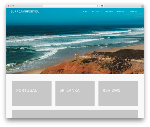 WordPress theme Lora - surfcampforyou.com