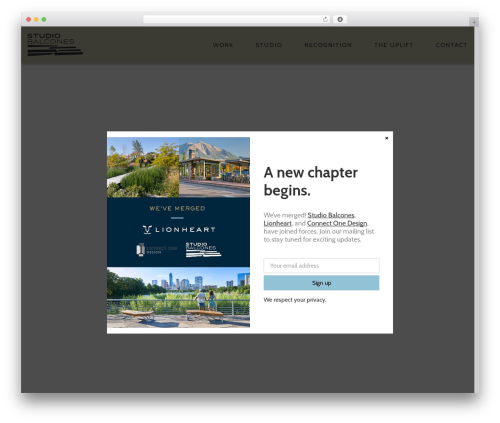 WordPress theme Studio Balcones - studiobalcones.com