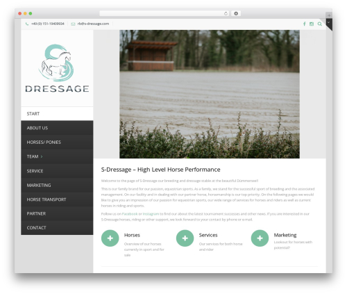 WordPress theme Vertikal - s-dressage.com