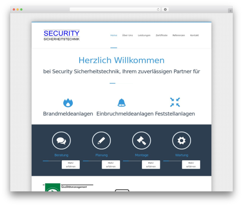 WordPress website template Minicorp - security-sicherheitstechnik.de