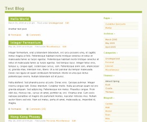 WordPress website theme New Spring by Becca Wei