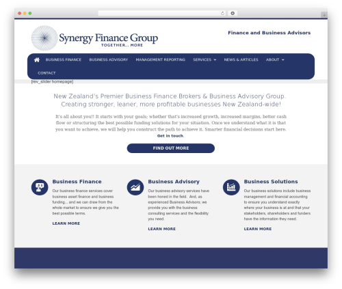 WordPress website theme Quasar - synergyfinance.co.nz