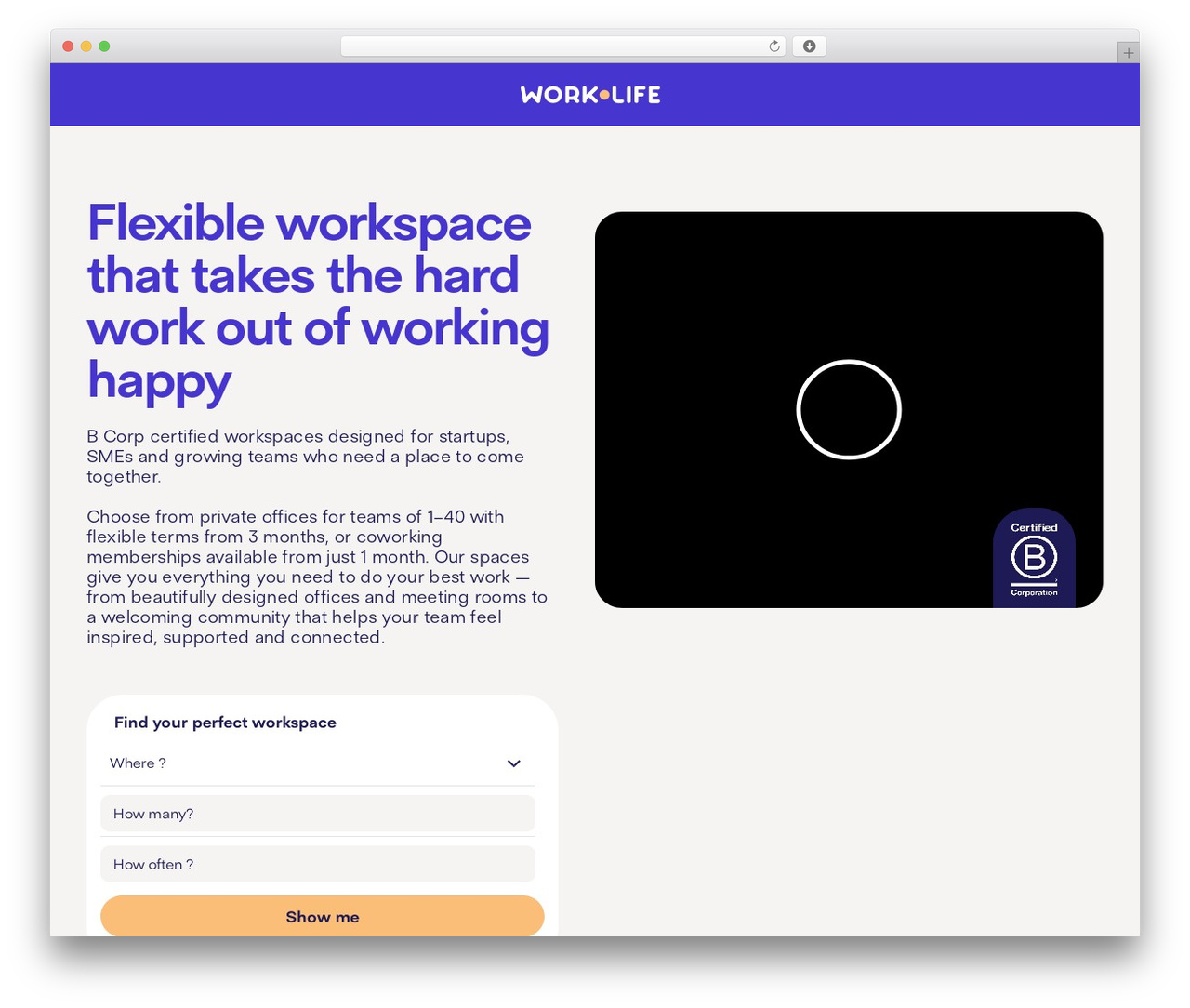 Work Life company WordPress theme - work.life