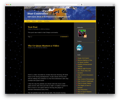 YellowJacket WordPress theme - starcontroller.com