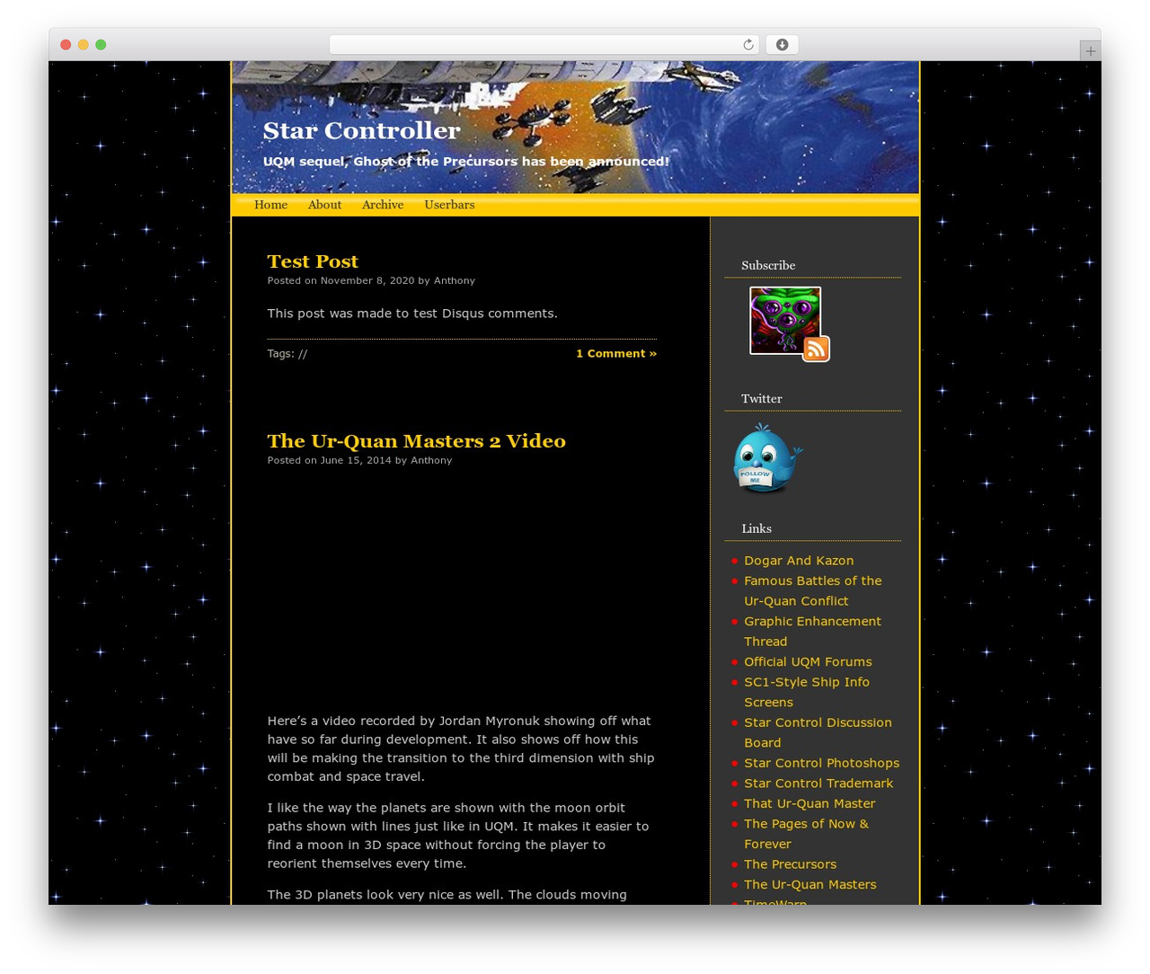 YellowJacket WordPress theme - starcontroller.com