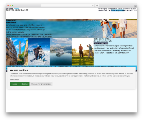 Client Design WordPress theme - travelfirstinsurance.co.uk