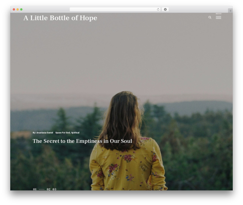 Veni WordPress theme - alittlebottleofhope.com