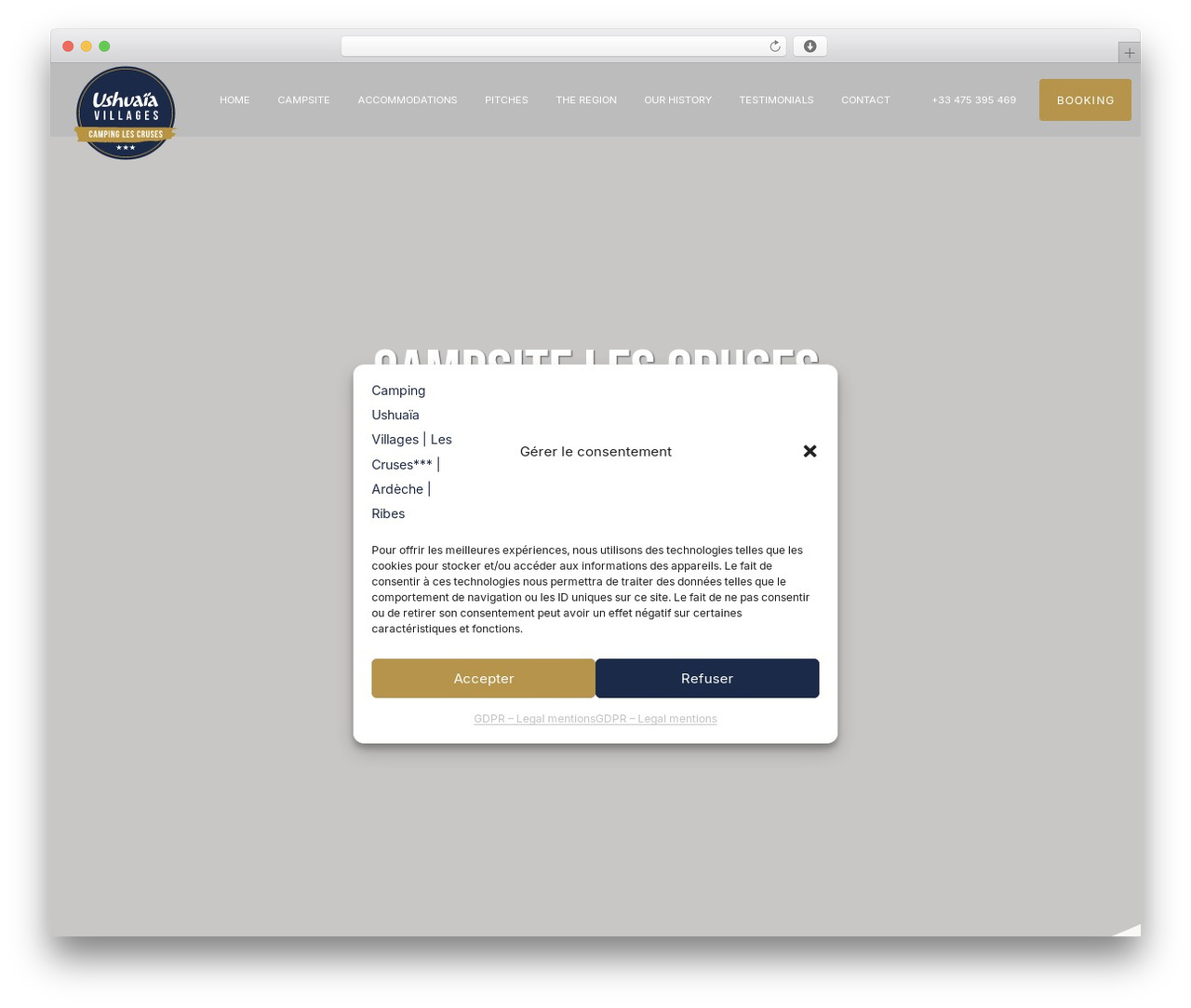 WordPress theme Ave - campinglescruses.com