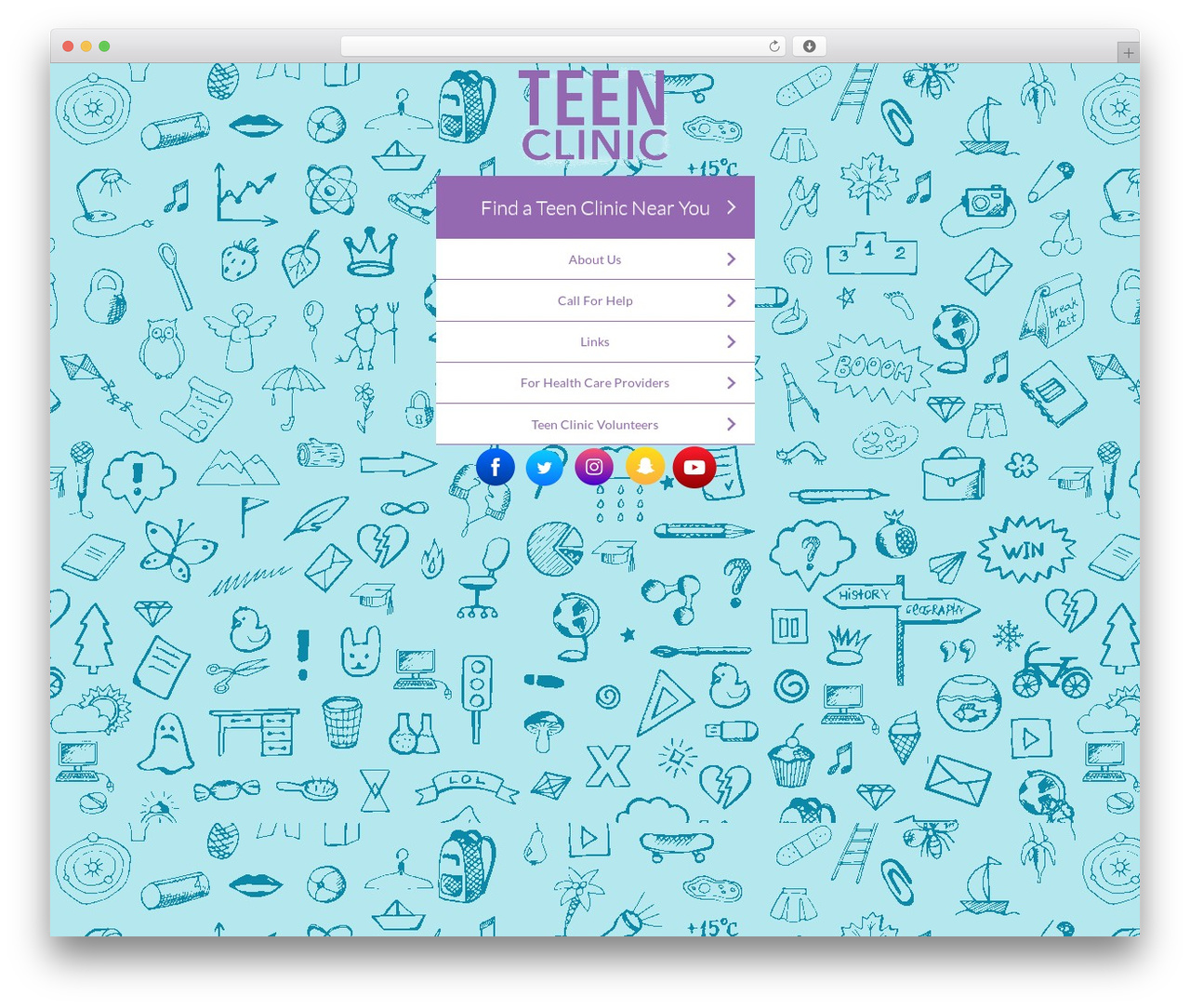 Klinic WordPress theme - teenclinic.ca