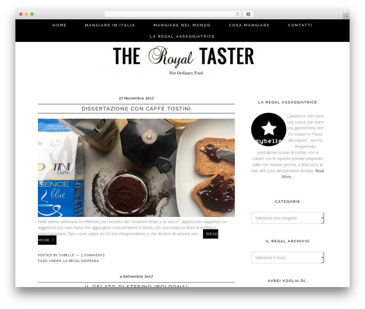 Olivia theme WordPress - theroyaltaster.com