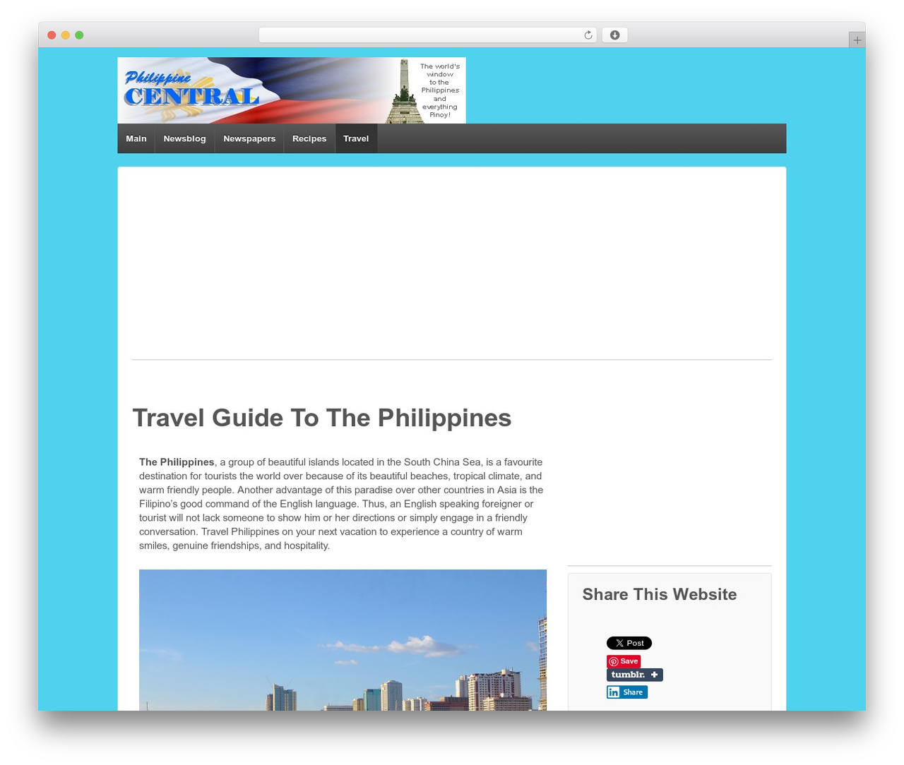 Responsive WordPress website theme - travel.philippinecentral.com Responsive WordPress website theme - travel.philippinecentral.com