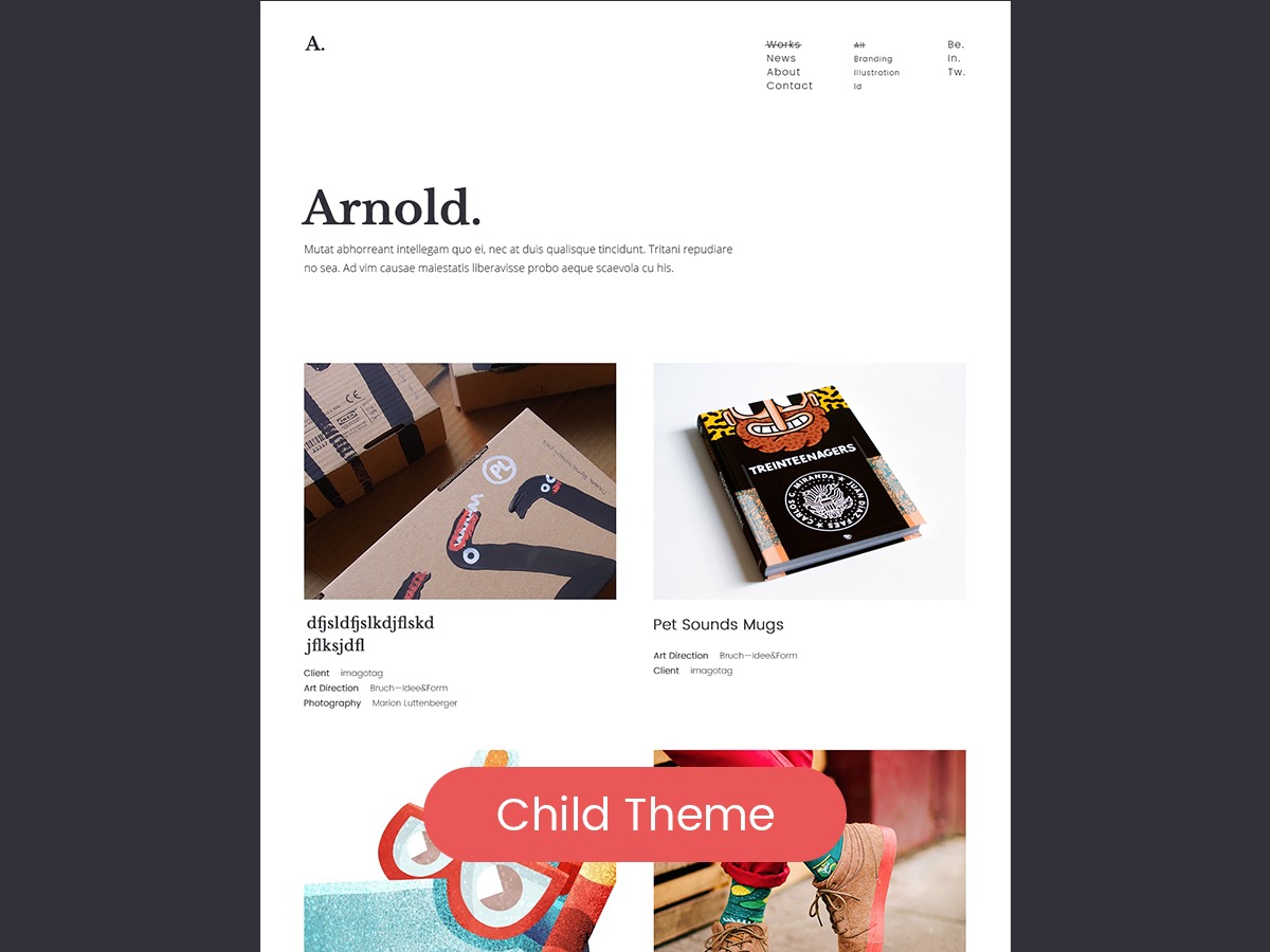 Template WordPress Arnold Child Theme