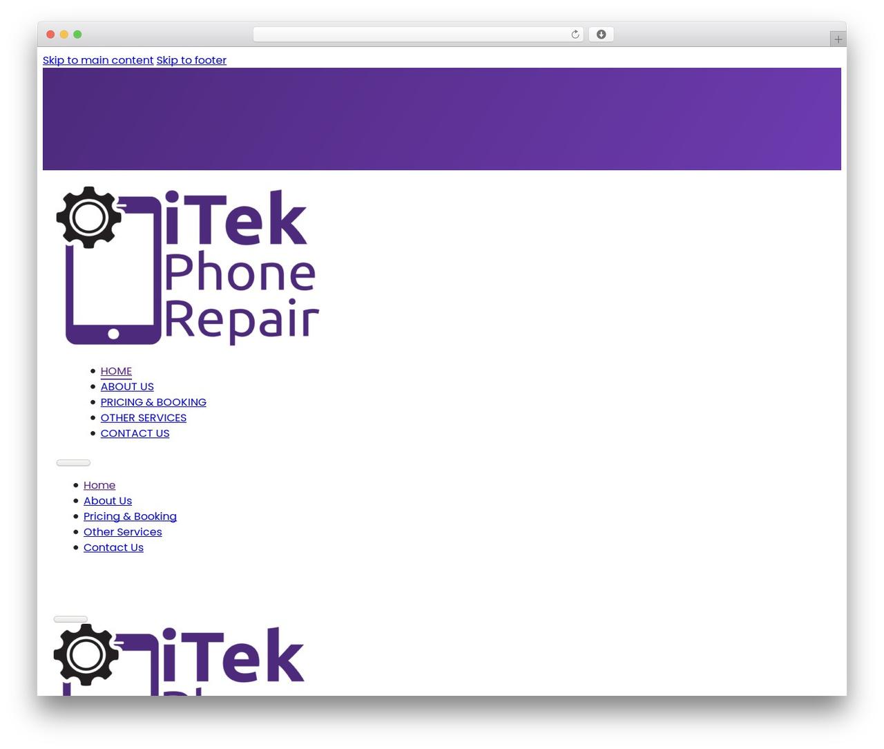 Theme WordPress Bricks - itekphonerepair.com