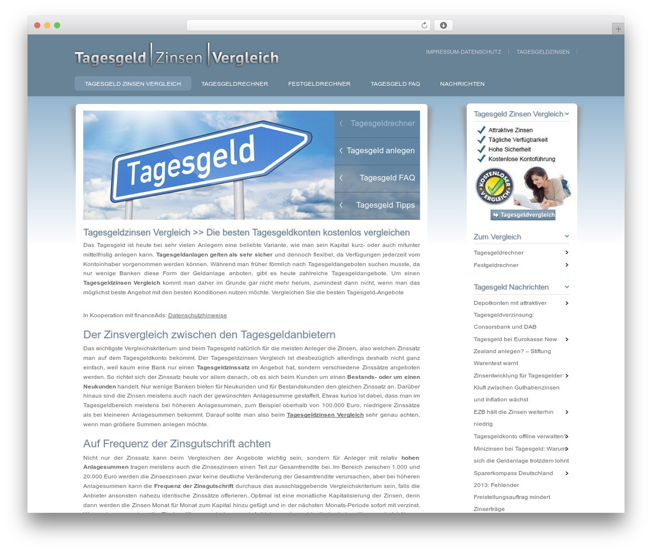 Theme WordPress Horizons - tagesgeldzins-vergleich.net