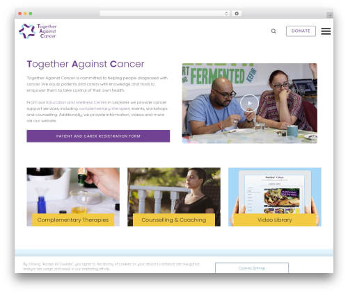 Theme WordPress Maxcoach - togetheragainstcancer.org.uk