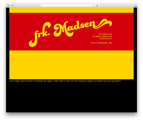 WordPress theme Semplice - frk-madsen.com