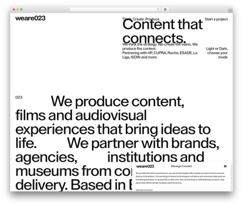 023 WordPress theme - weare023.com