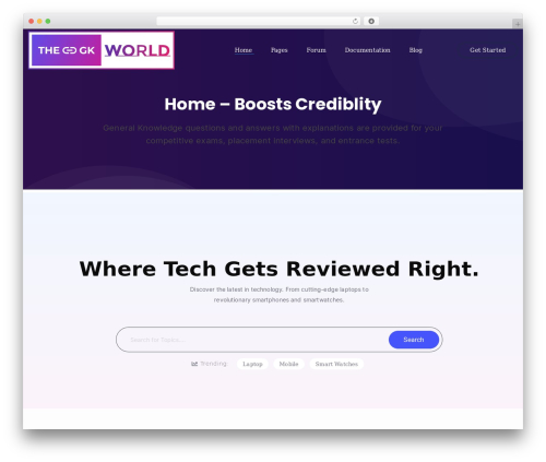 ama WordPress theme - thegkworld.com