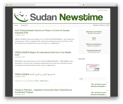 Catalyst WordPress magazine theme - sudannewstime.com