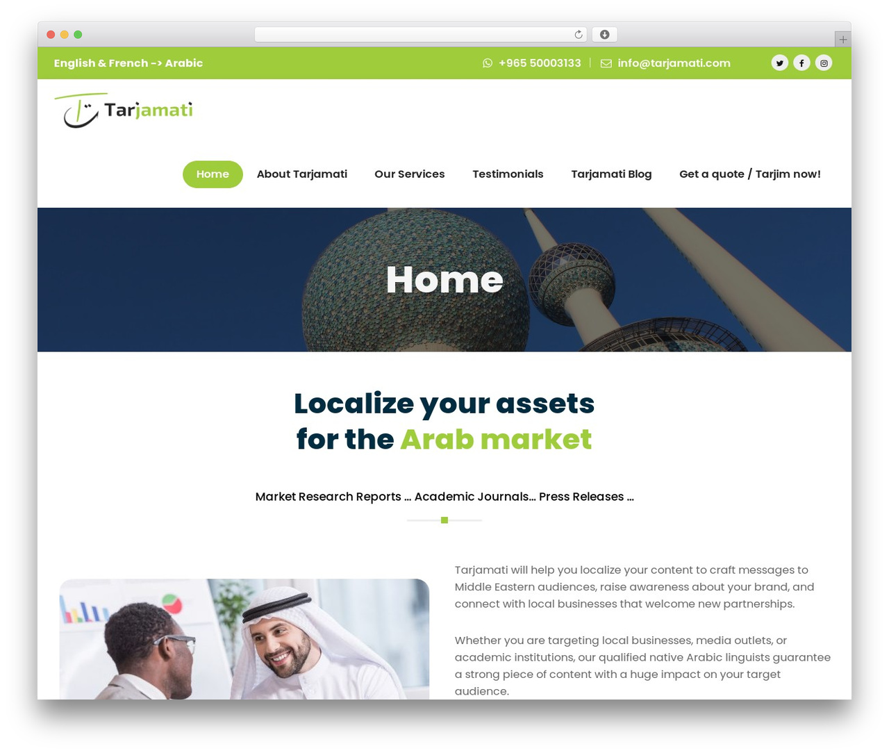 Econsul WP WordPress theme - tarjamati.com