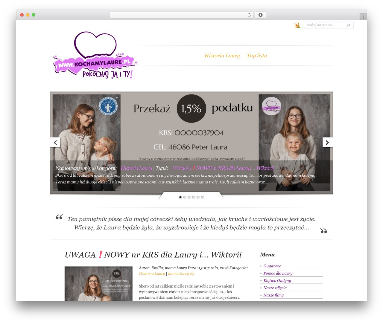 Evolution WordPress theme - kochamylaure.pl Evolution WordPress theme - kochamylaure.pl