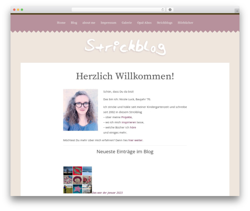 Frida WordPress blog theme - strickblog.de