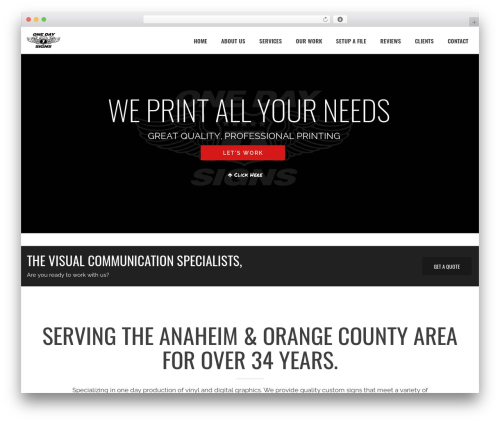 North WordPress theme - onedaysigns.net