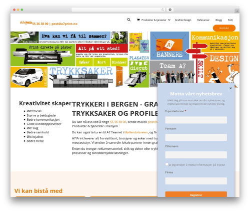 Bt pro WordPress plugin - a7print.no
