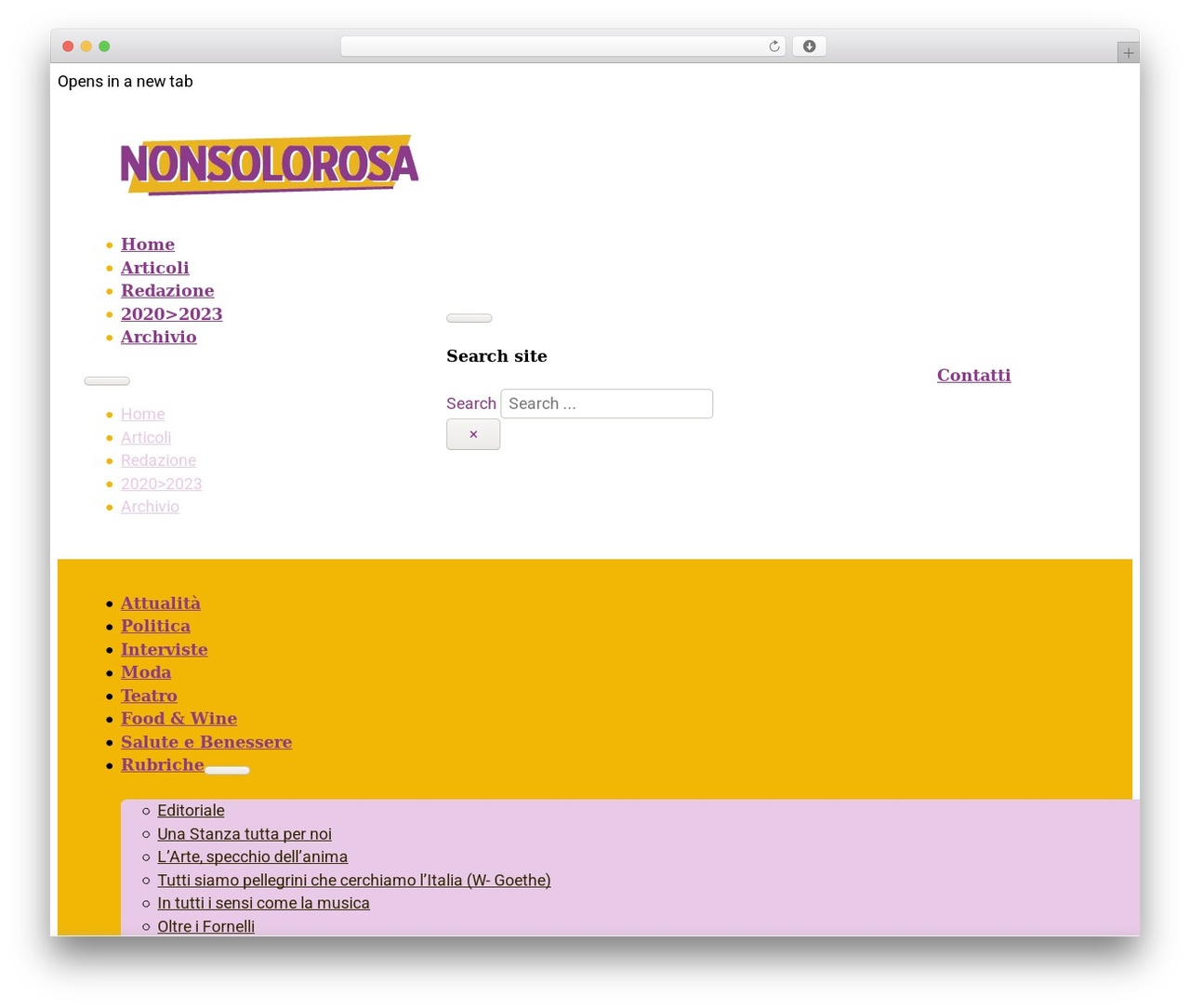 Bricks WordPress theme - nonsolorosa.it