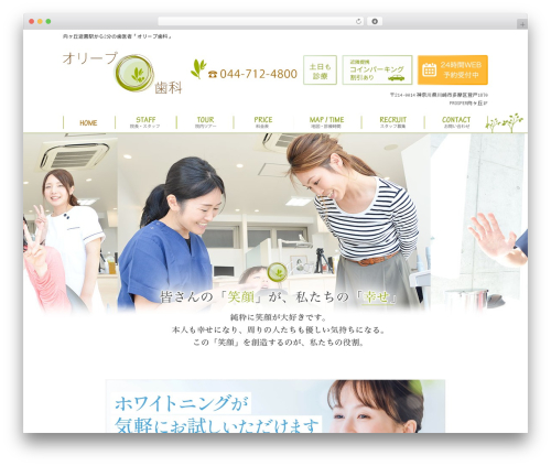 humanity 歯科サイト WordPress theme design - dc-olive.com
