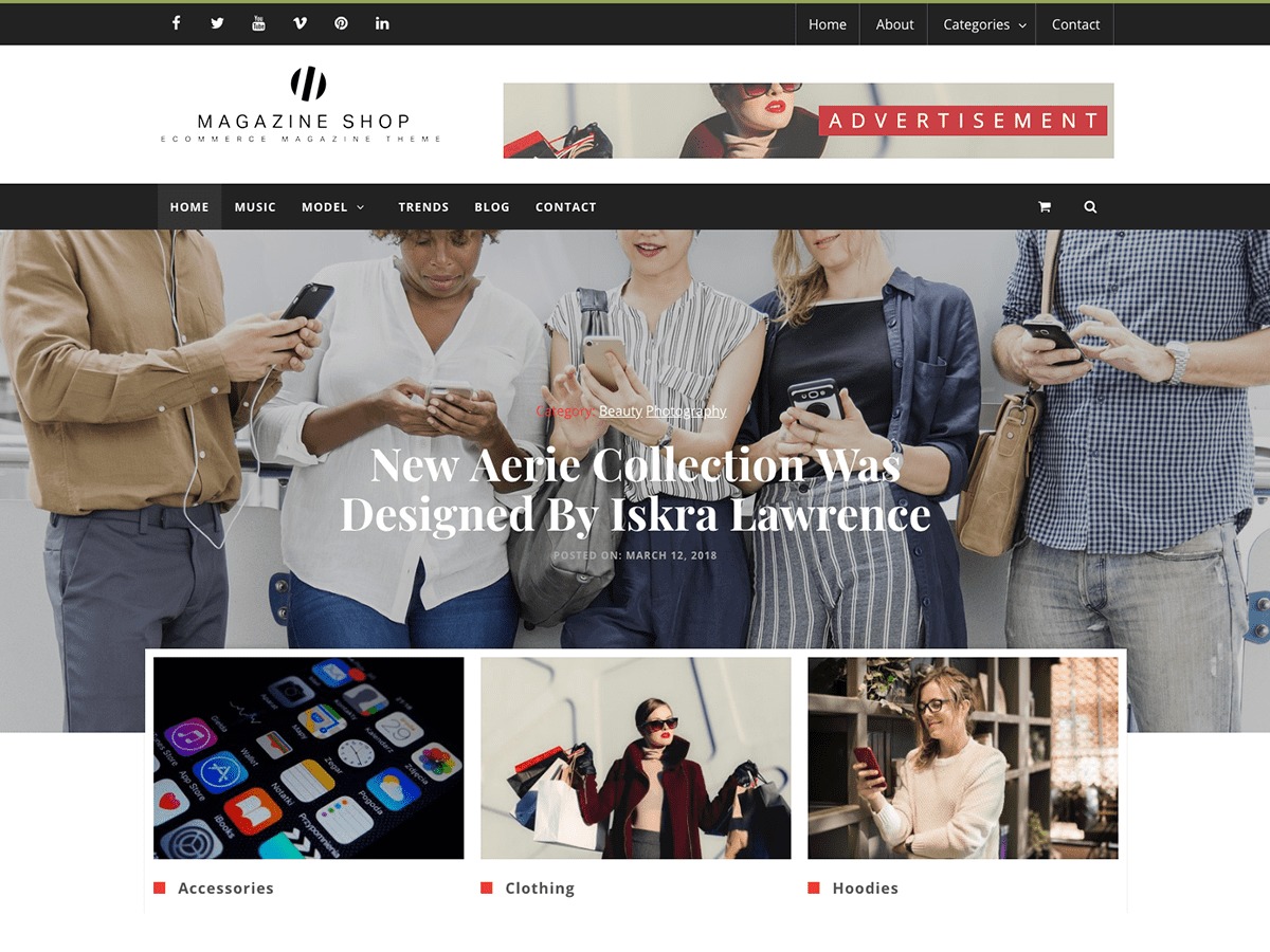 Magazine Shop WordPress ecommerce theme