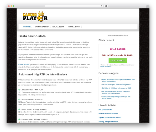 Slots Theme top WordPress theme - casinoplayer.nu