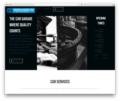WordPress theme Hello Elementor - deanosgarage.co.uk