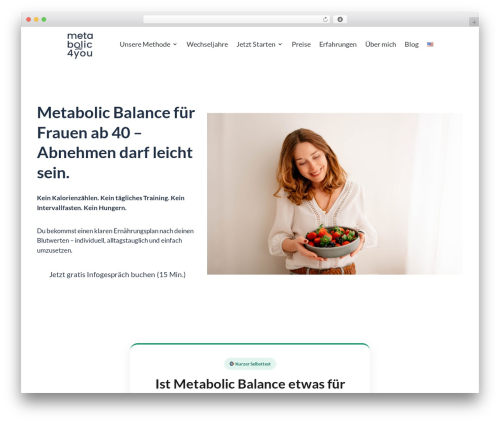 Divi WordPress theme - metabolic4you.ch