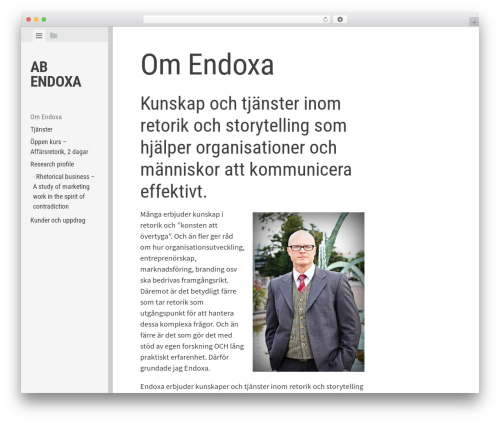 Editor top WordPress theme - endoxa.se